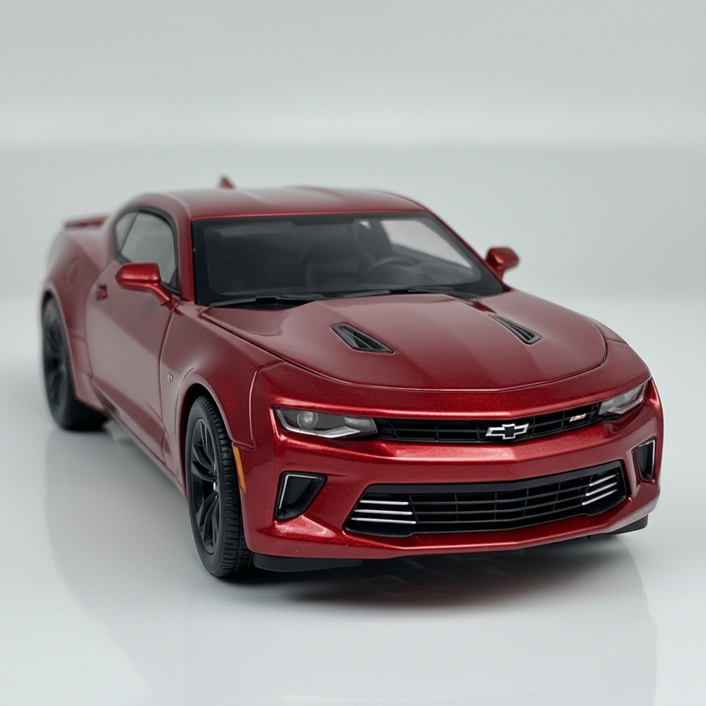 CREAME UNA IMAGEN DE UN CAMARO A ESCALA EN FORMATO CUADRADO